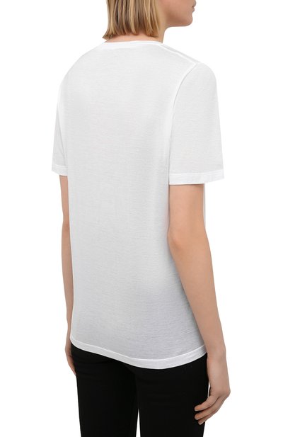 Хлопковая футболка DSQUARED2 белого цвета по цене 24050 руб., арт. S75GD0157/S23848, фото 4 Хлопковая футболка DSQUARED2, арт. S75GD0157/S23848, фото 4