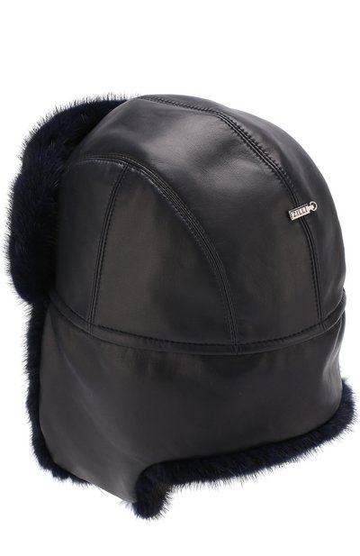 Кожаная шапка-ушанка с меховой отделкой ZILLI, арт. MHQ-0RS00-01005/1002, фото 5