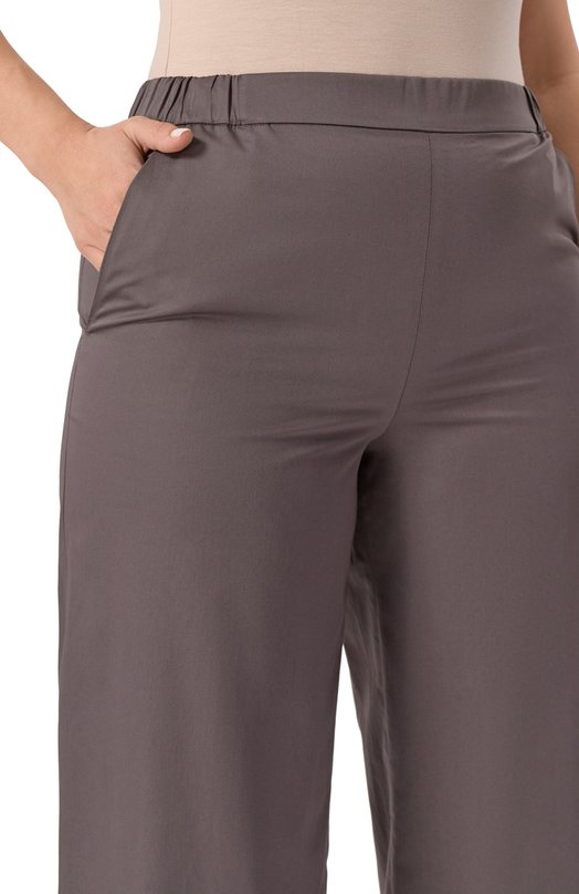 Хлопковые брюки Max Mara Leisure ANTILLE Серый  ANTILLE Фото 5