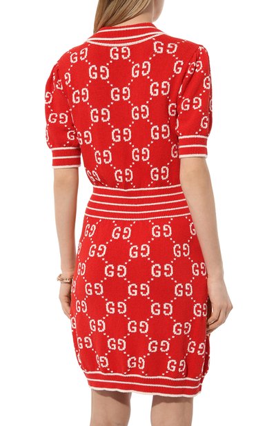 Хлопковое платье GUCCI, арт. 753920/XKCAN, фото 4