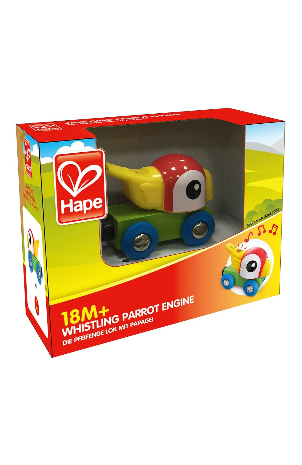 Игрушка-каталка свистящий попугайчик HAPE, арт. E3808_HP, фото 3