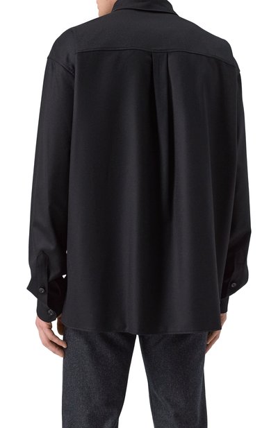 Шерстяная рубашка DOLCE & GABBANA черного цвета по цене 141500 руб., арт. G5MD1T/FU21Q, фото 4 Шерстяная рубашка DOLCE & GABBANA, арт. G5MD1T/FU21Q, фото 4