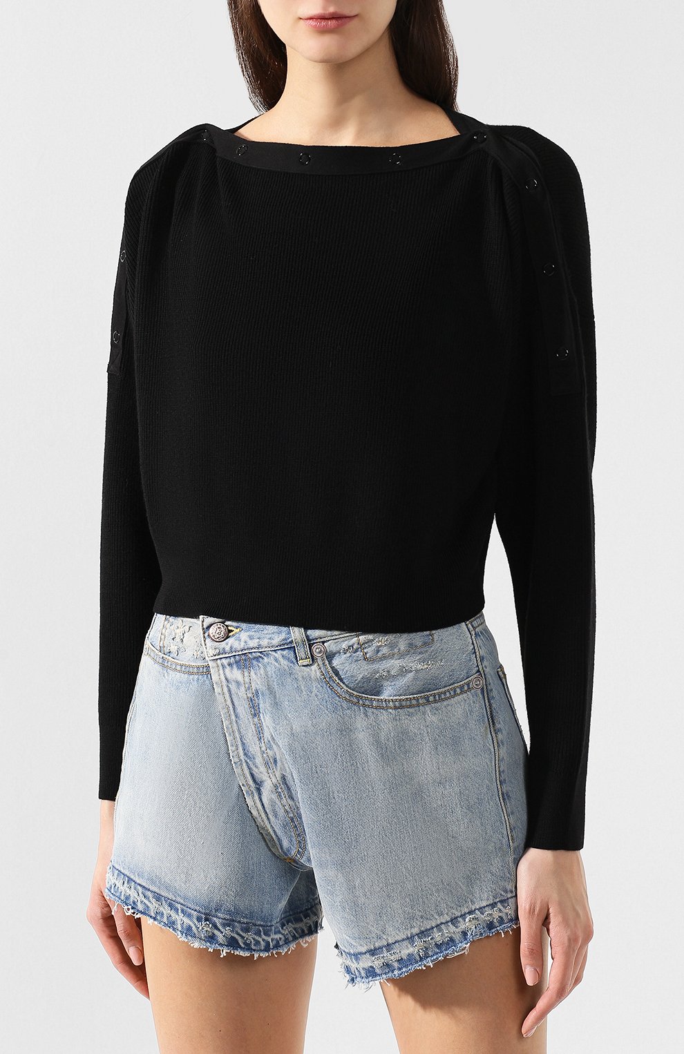 Шерстяной пуловер ALEXANDERWANG.T черного цвета по цене 49950 руб., арт. 4K191058, фото 3 Шерстяной пуловер ALEXANDERWANG.T, арт. 4K191058, фото 3