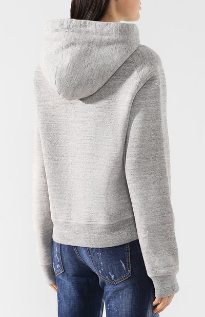 Хлопковый пуловер DSQUARED2 серого цвета по цене 36750 руб., арт. S75GU0183/S25148, фото 4 Хлопковый пуловер DSQUARED2, арт. S75GU0183/S25148, фото 4