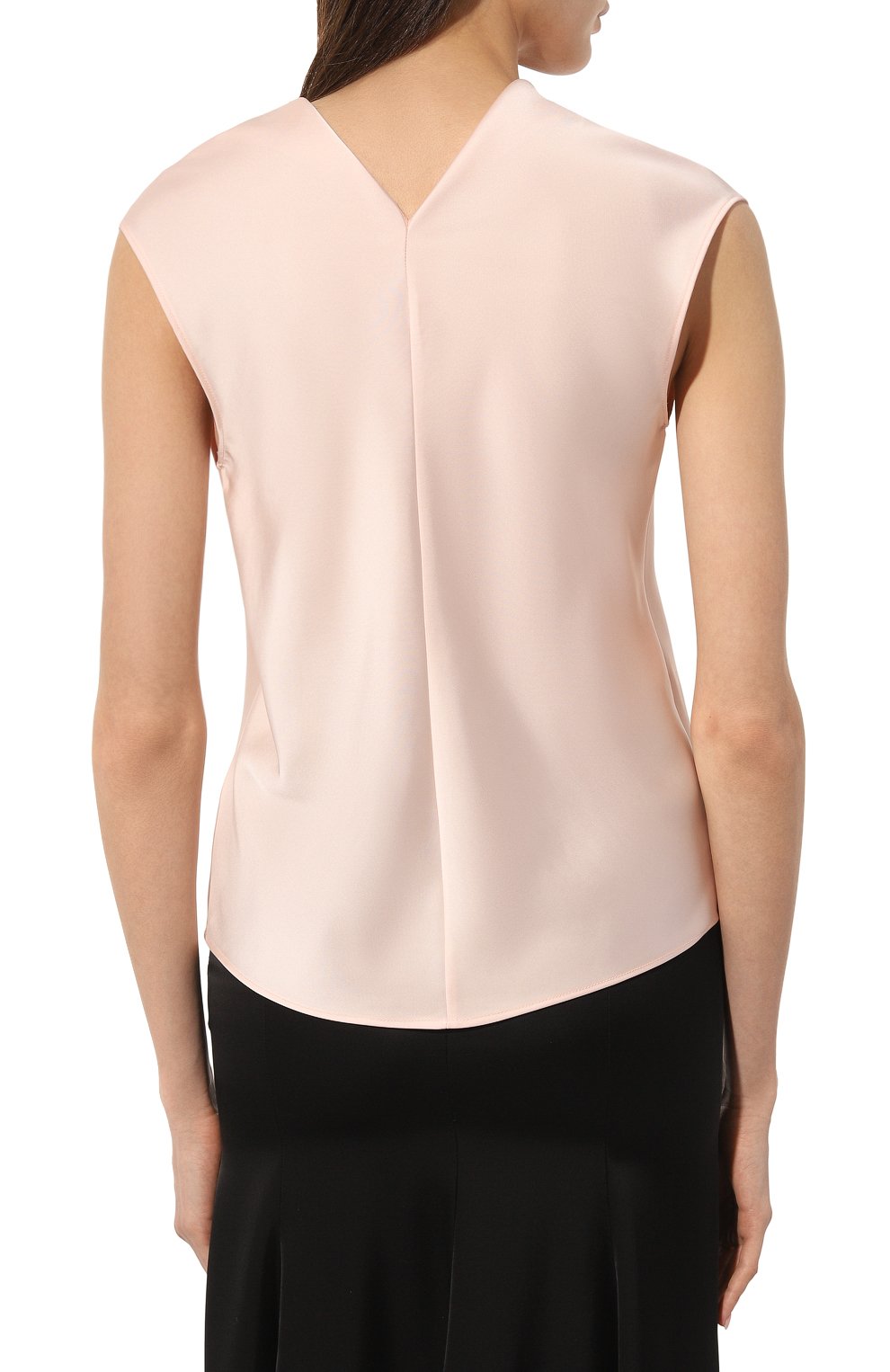 Атласная блузка PHILOSOPHY DI LORENZO SERAFINI розового цвета по цене 19150 руб., арт. V0212/0722, фото 4 Атласная блузка PHILOSOPHY DI LORENZO SERAFINI, арт. V0212/0722, фото 4
