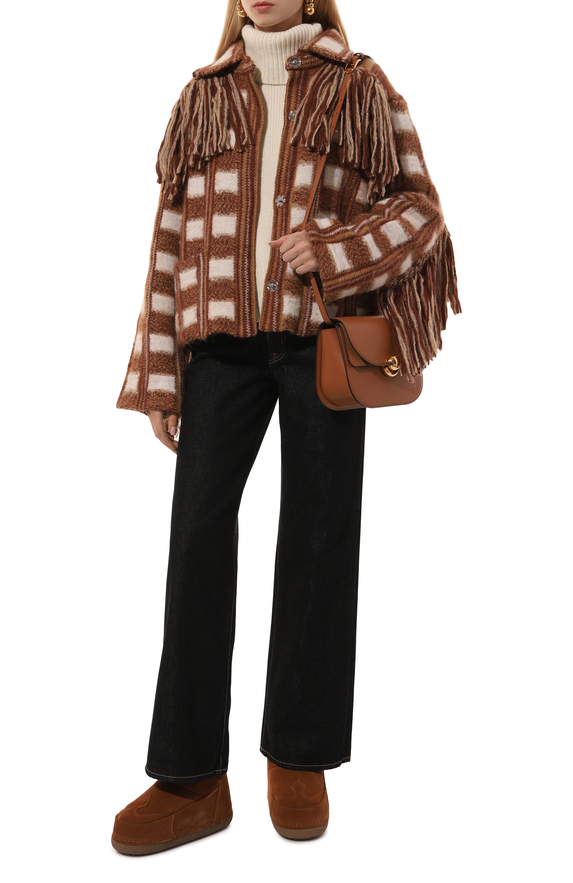 Замшевые полусапоги cowboy embroidery INUIKII коричневого цвета по цене 39950 руб., арт. 75101-067, фото 2 Замшевые полусапоги cowboy embroidery INUIKII, арт. 75101-067, фото 2