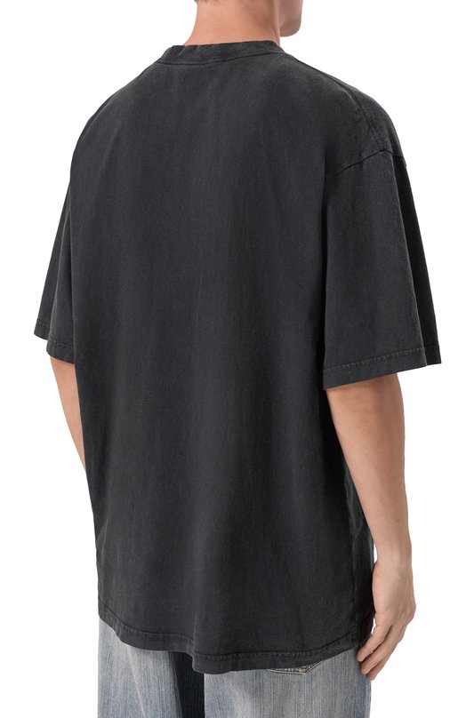 Хлопковая футболка Balenciaga 764235/TTVD6 Чёрный  764235/TTVD6 Фото 4