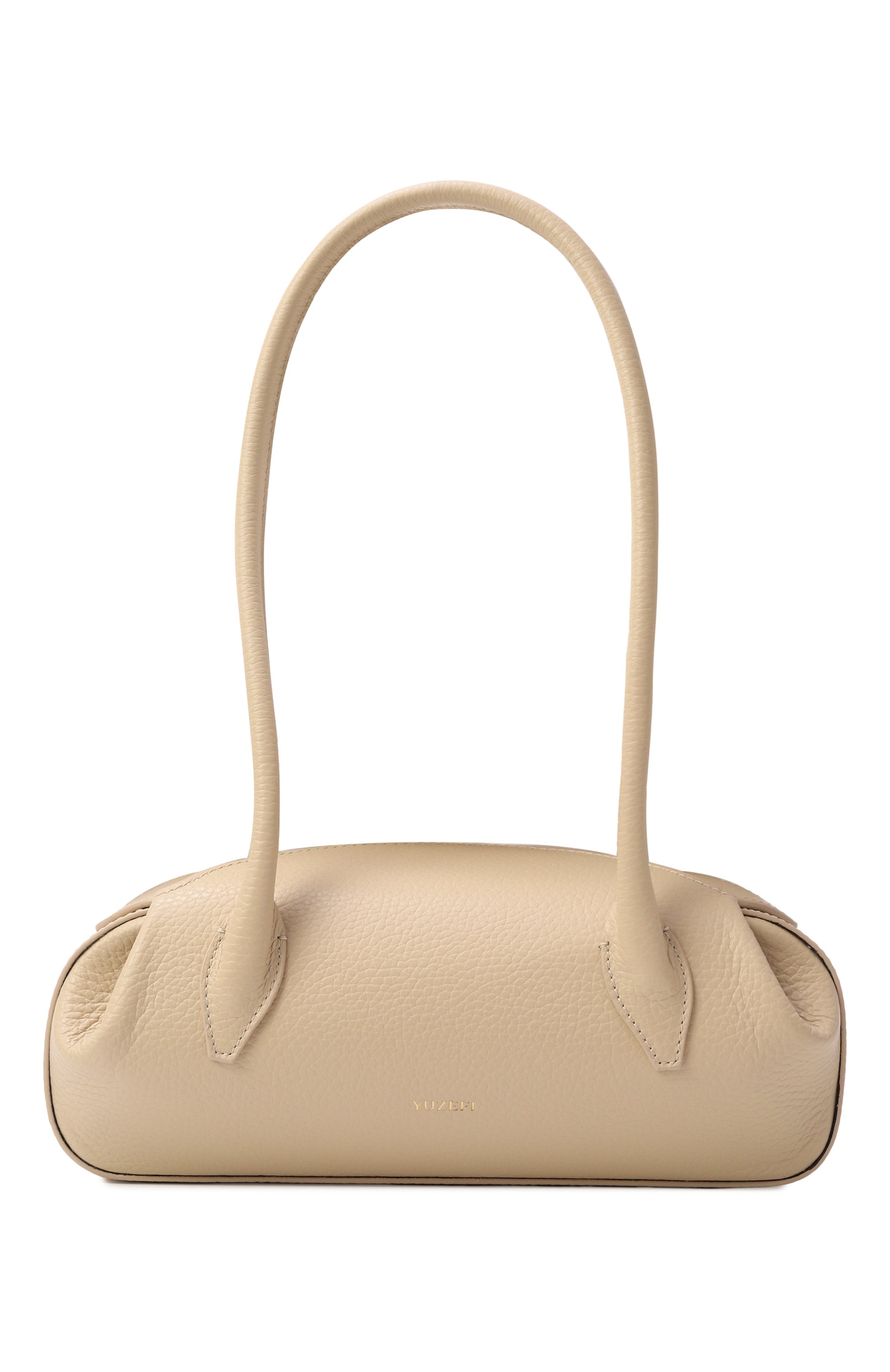 Сумка oyster mini YUZEFI кремового цвета по цене 59950 руб., арт. 0YSTER SH0ULDER BAG MINI/PEBBLE GRAIN LEATHER, фото 1 Сумка oyster mini YUZEFI, арт. 0YSTER SH0ULDER BAG MINI/PEBBLE GRAIN LEATHER, фото 1