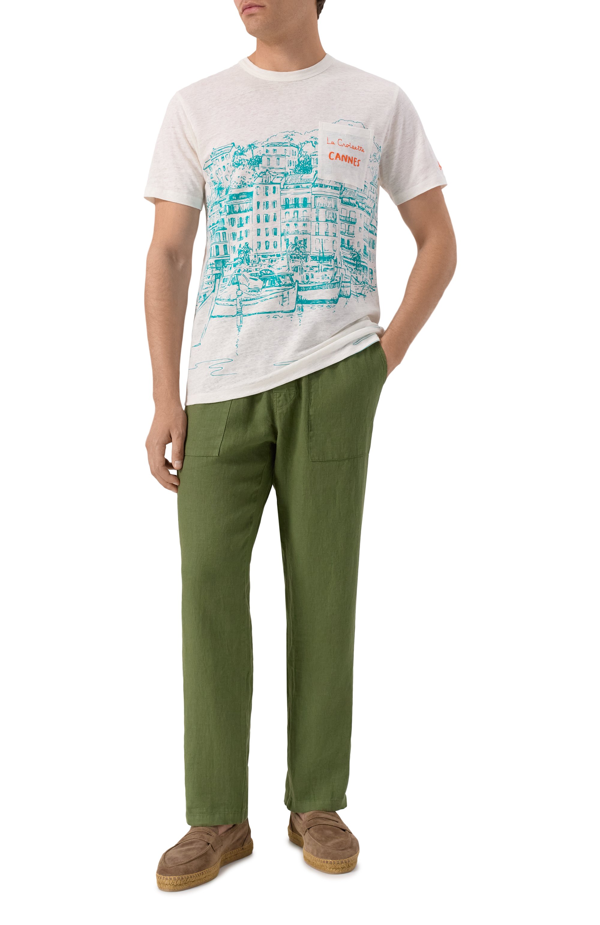 Льняная футболка MC2 SAINT BARTH, арт. STBM ECSTASEA/02841H, фото 2