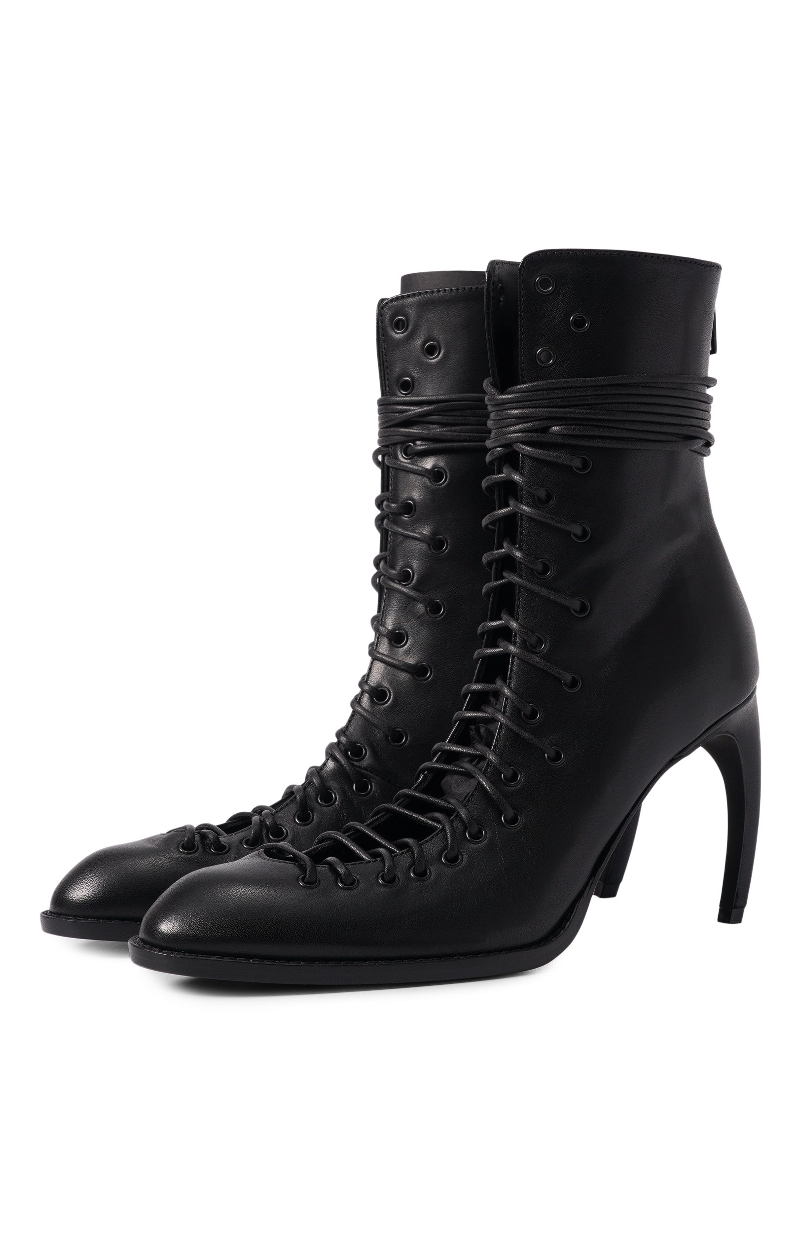 Кожаные ботильоны lora ANN DEMEULEMEESTER черного цвета по цене 157000 руб., арт. B0014573/LT177, фото 1 Кожаные ботильоны lora ANN DEMEULEMEESTER, арт. B0014573/LT177, фото 1