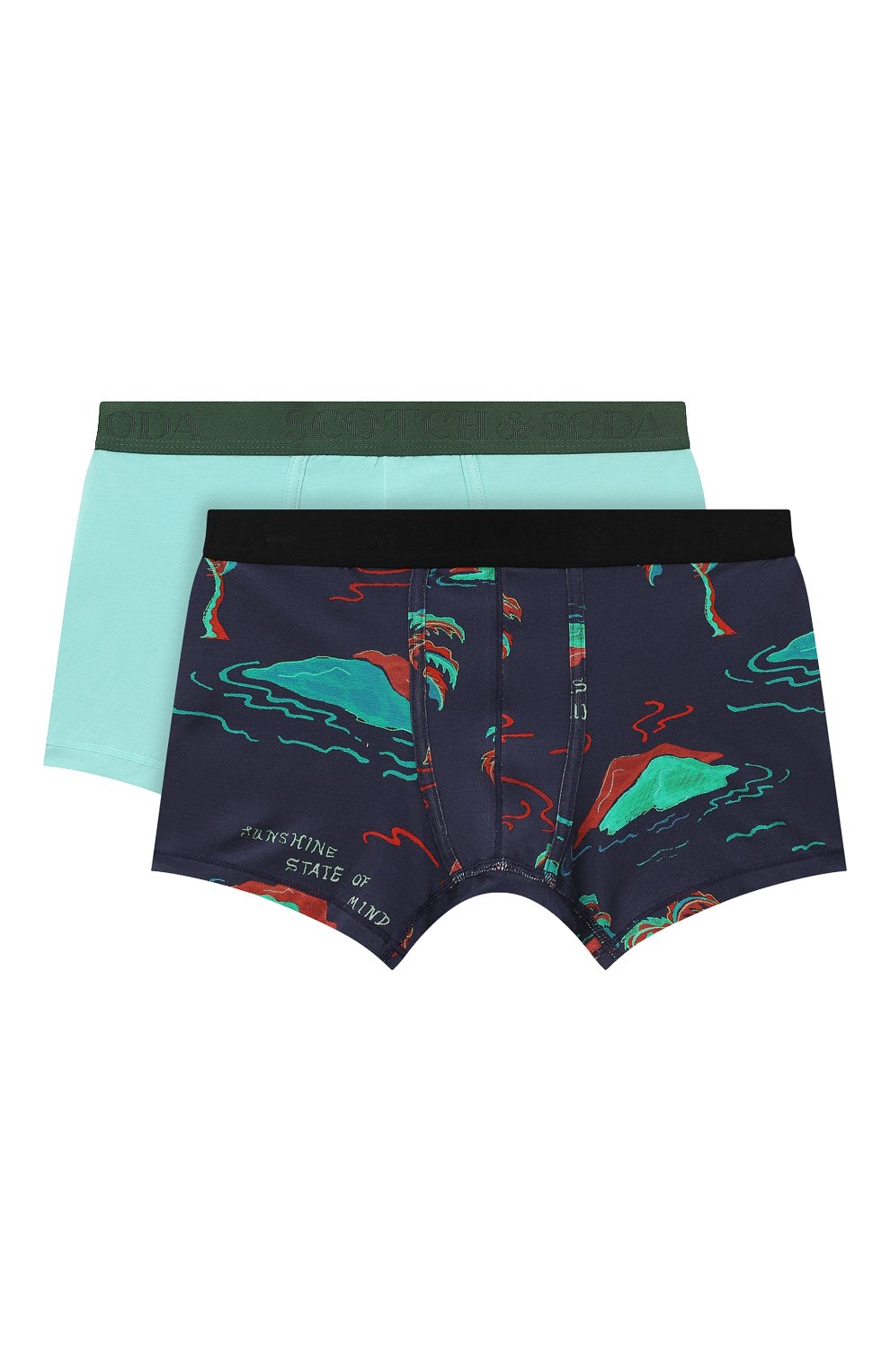 Комплект из двух трусов SCOTCH AND SODA зеленого цвета по цене 2670 руб., арт. 170413-23-SSBM-H90, фото 1 Комплект из двух трусов SCOTCH AND SODA, арт. 170413-23-SSBM-H90, фото 1