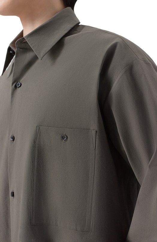 Хлопковая рубашка Uma Wang W2 M UM1501_ Серый  W2 M UM1501_ Фото 5