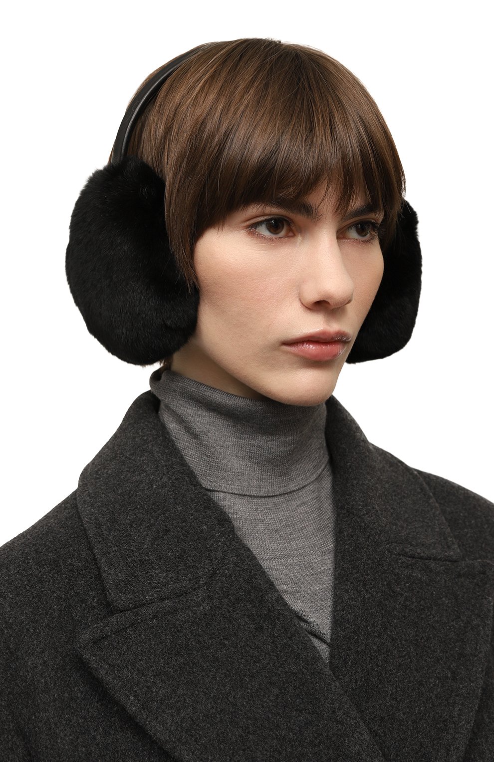 Меховые наушники из кролика YVES SALOMON, арт. 23WAA110XXREXX, фото 2