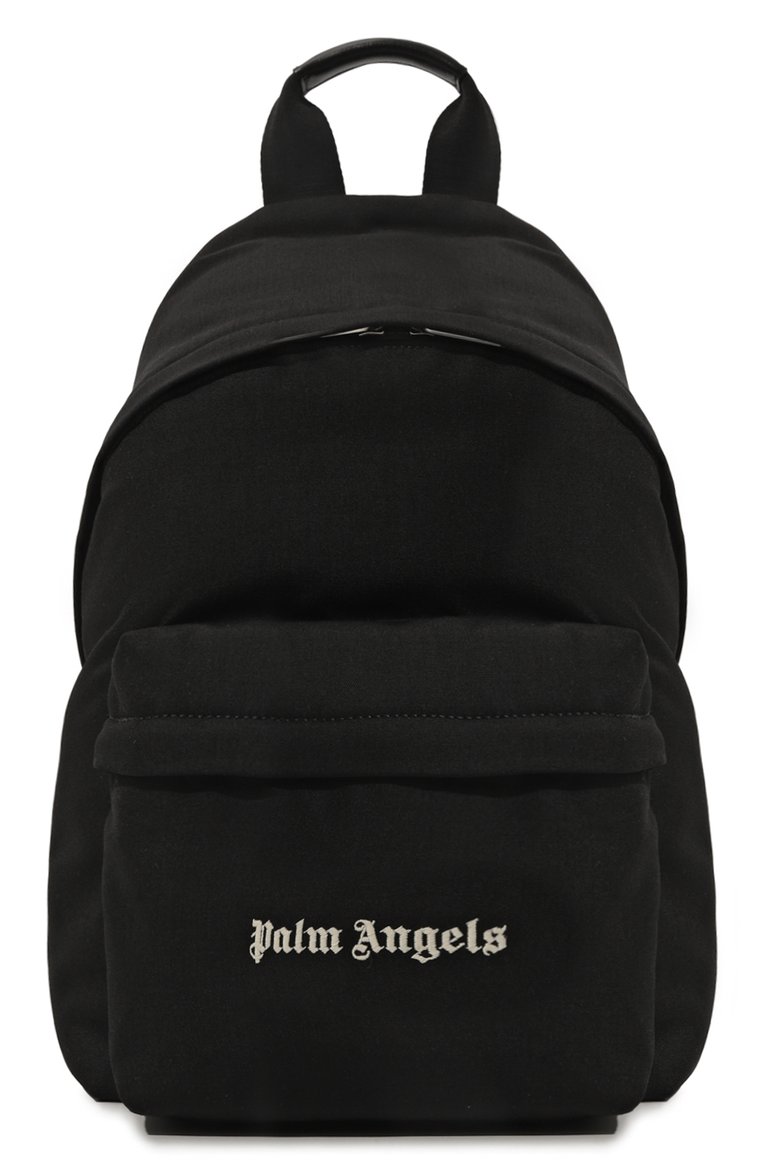 Женский рюкзак PALM ANGELS черного цвета, арт. PMNB015S24FAB001 | Фото 1 (Материал сплава: Проставлено; Драгоценные камни: Проставлено; Материал: Текстиль; Размер: medium; Стили: Кэжуэл, Спорт)