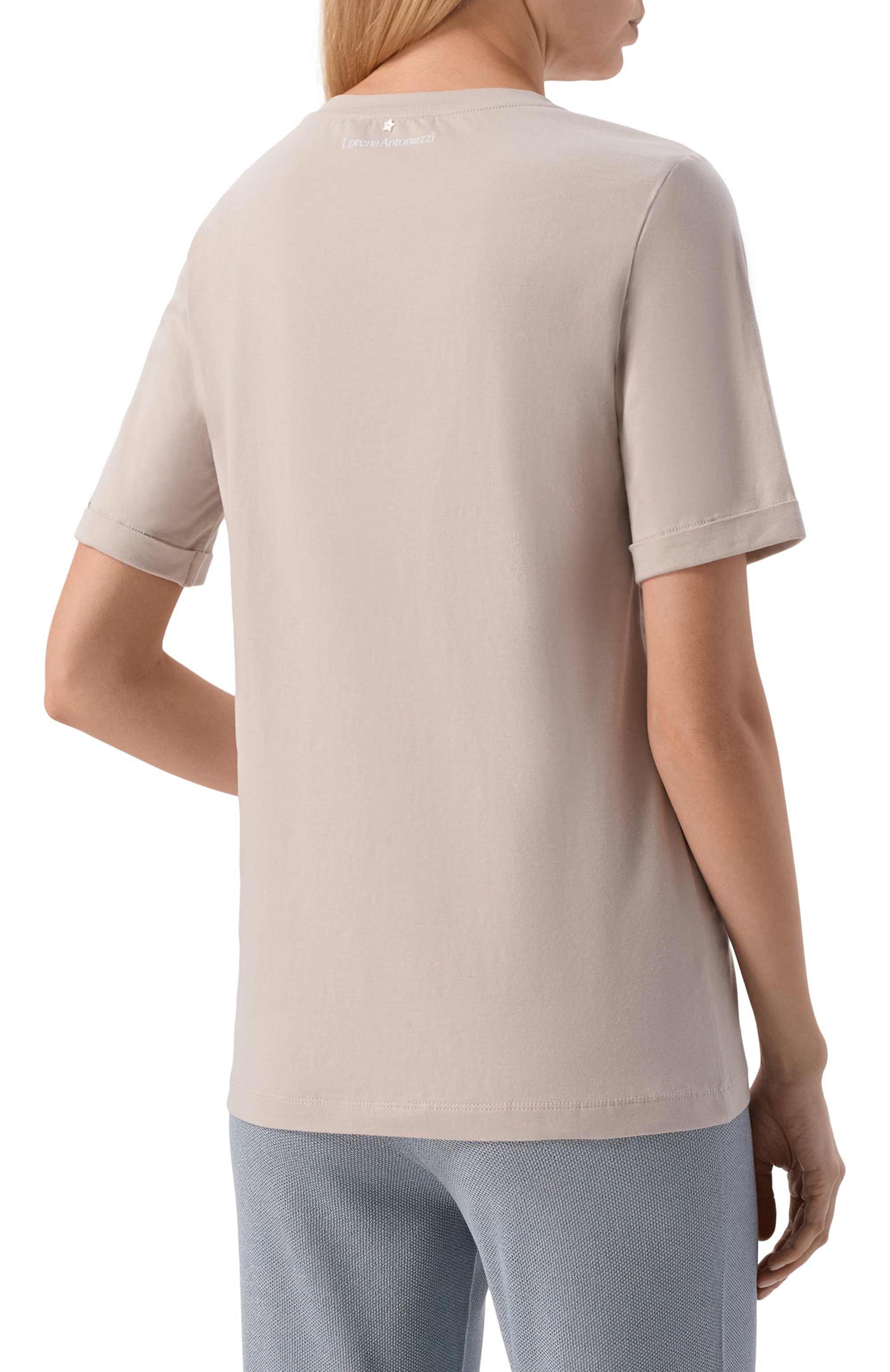 Хлопковая футболка LORENA ANTONIAZZI, арт. TS24/9999, фото 4