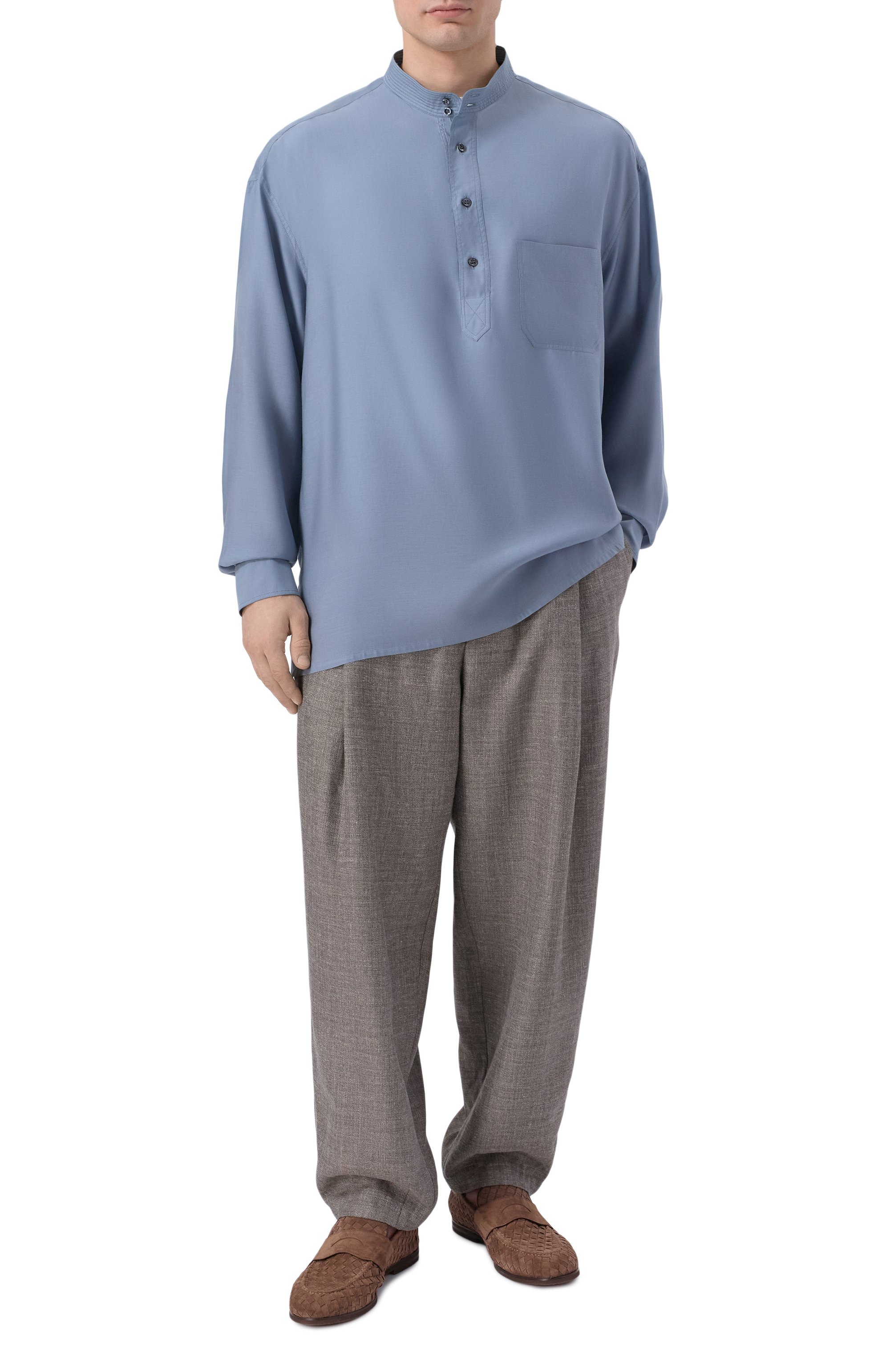 Рубашка из лиоцелла и шелка GIORGIO ARMANI, арт. GM003495/TE20923, фото 2