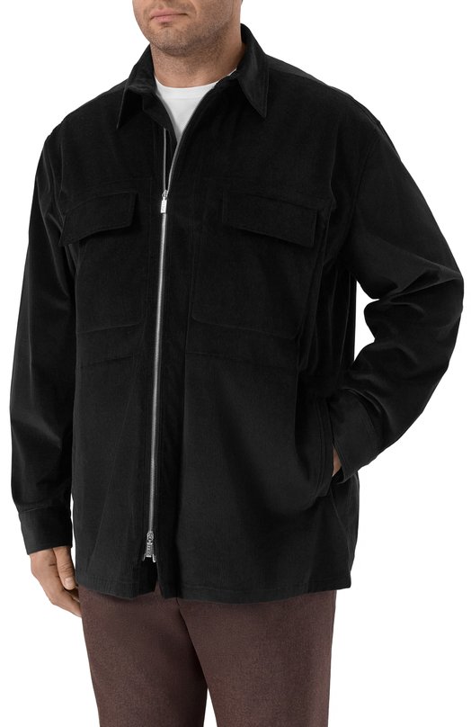 Вельветовая рубашка Zilli ZSSH01M016639010A Чёрный  ZSSH01M016639010A Фото 3