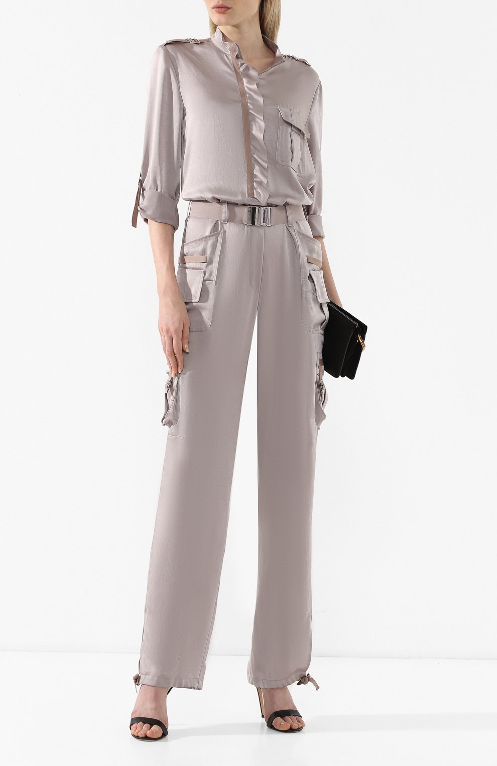 Комбинезон с поясом REDVALENTINO серого цвета по цене 79950 руб., арт. RR3VEA15/HGA, фото 2 Комбинезон с поясом REDVALENTINO, арт. RR3VEA15/HGA, фото 2