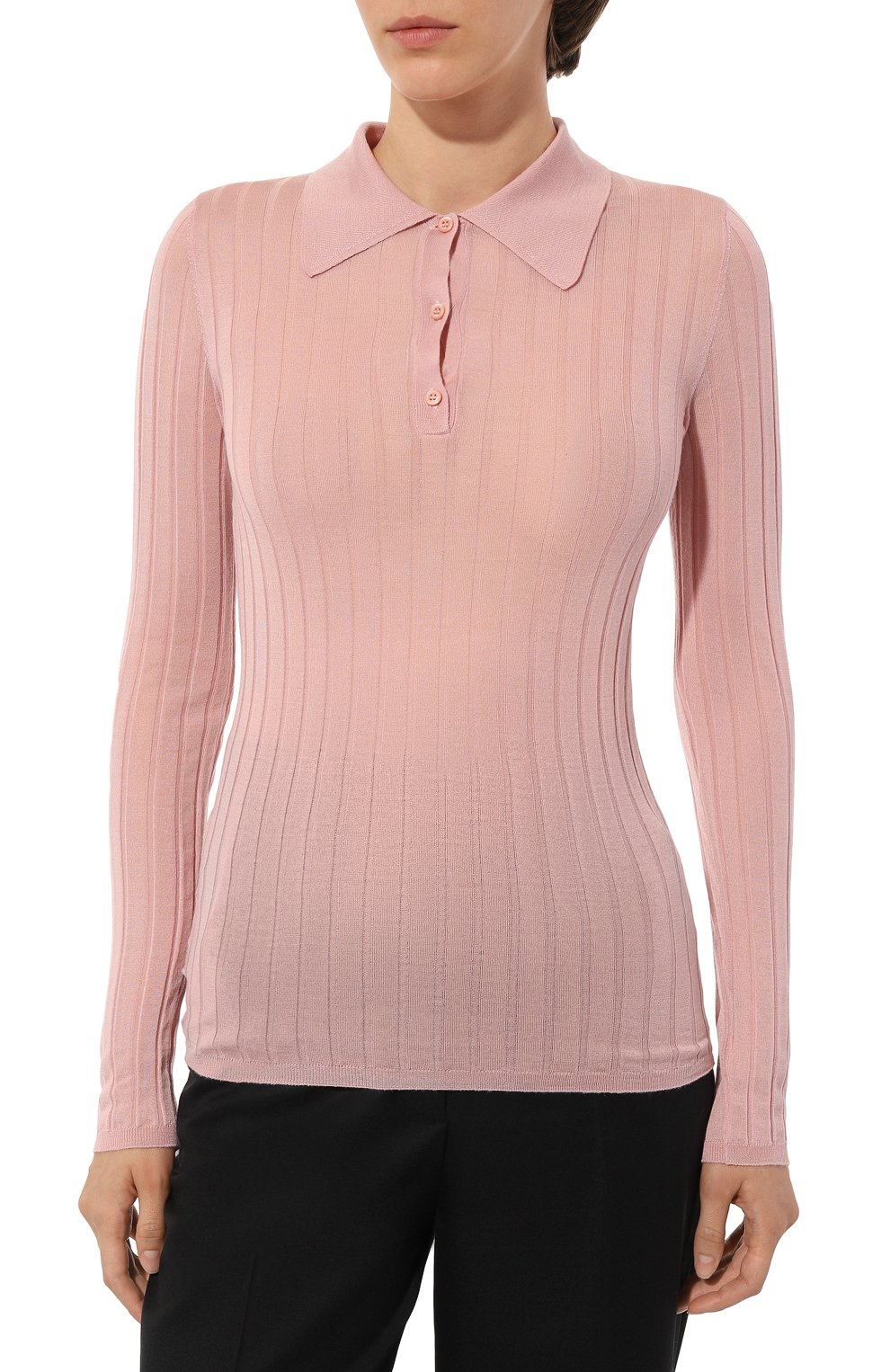 Поло из кашемира и шелка PRADA, арт. P24A1O-5U4-F0405-201, фото 3