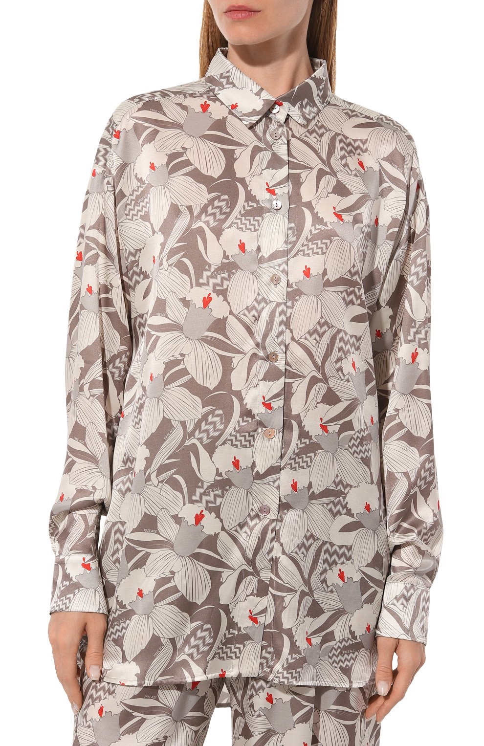 Рубашка из хлопка и шелка FREEAGE, арт. WW25.BL011.6001.130, фото 3