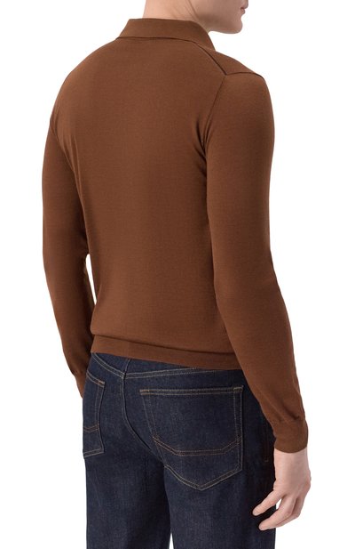 Поло из кашемира и шелка с отделкой из кожи аллигатора ZILLI, арт. KZP001M0340VZL000, фото 4