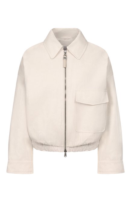 Женская куртка из хлопка и льна BRUNELLO CUCINELLI, арт. ML1187662
