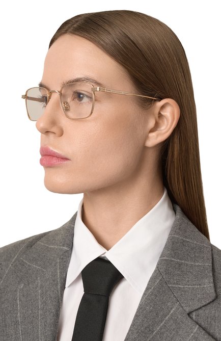 Женские оправа SAINT LAURENT золотого цвета, арт. SL 729 003 | Фото 2 (Нос: Не проставлено; Региональные ограничения белый список (Axapta Mercury): Не проставлено)
