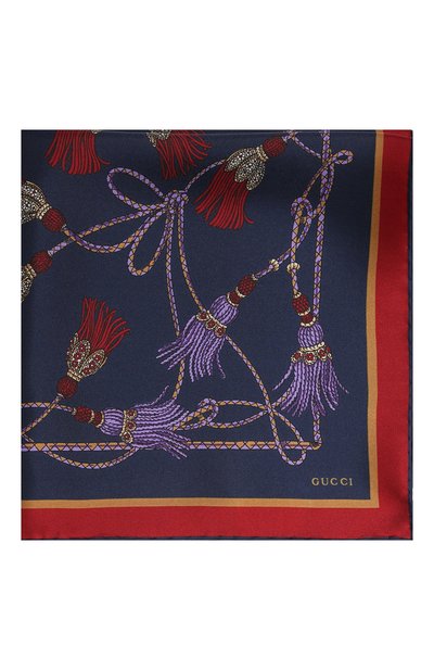 Шелковый платок GUCCI фиолетового цвета по цене 11950 руб., арт. 545841/4G001, фото 4 Шелковый платок GUCCI, арт. 545841/4G001, фото 4