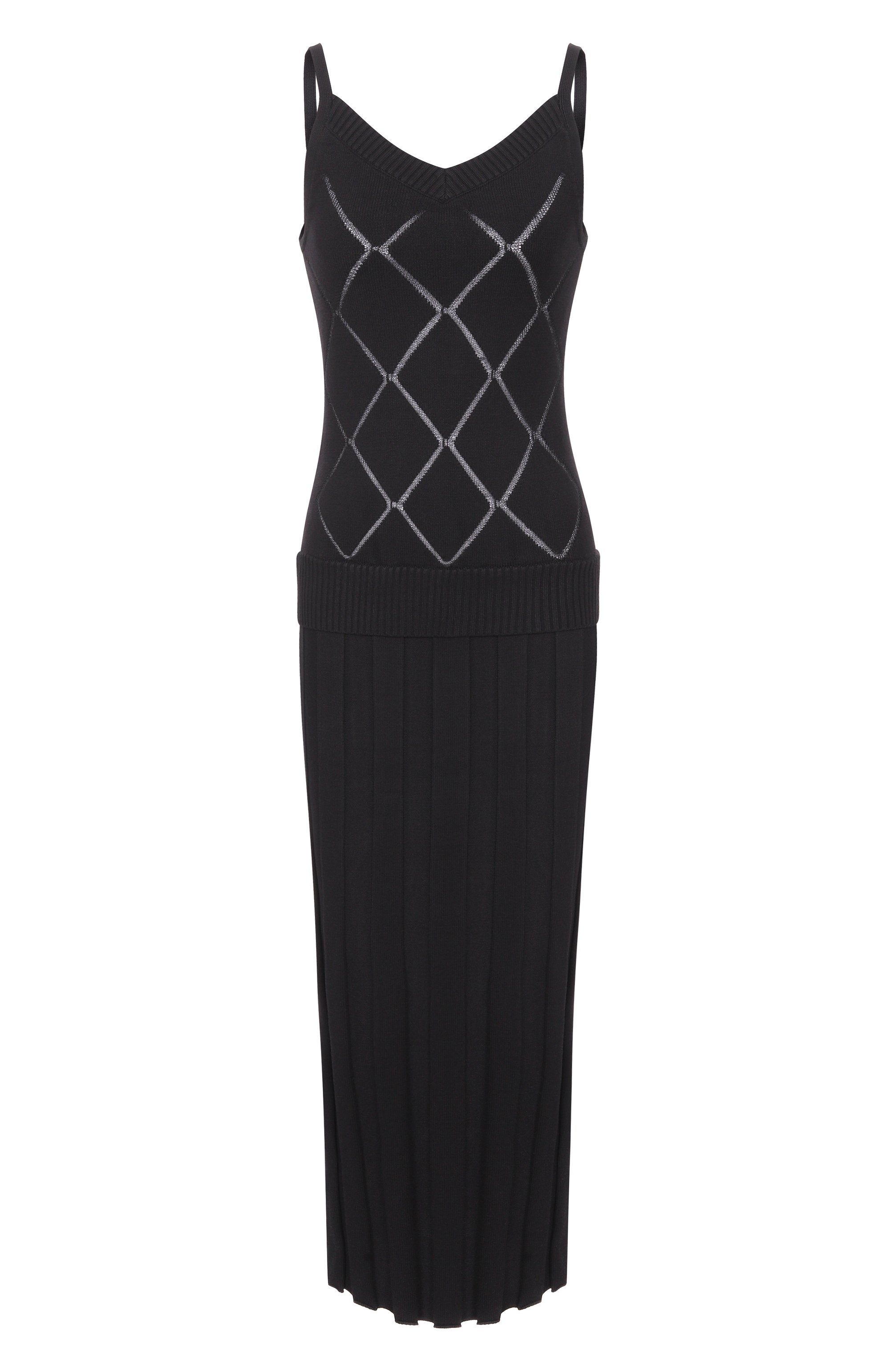 Платье из вискозы YUZEFI, арт. MARG0T-FITTED PLEATED STRAP DRESS/KNIT, фото 1