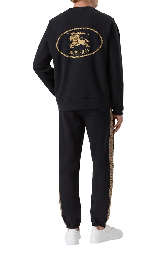 Хлопковый свитшот Burberry 8111026 Чёрный  8111026 Фото 2