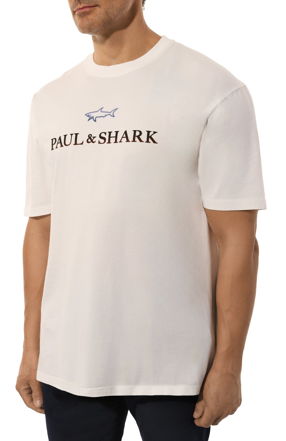 Хлопковая футболка PAUL&SHARK кремового цвета по цене 19150 руб., арт. 14311604/3XL, фото 3 Хлопковая футболка PAUL&SHARK, арт. 14311604/3XL, фото 3