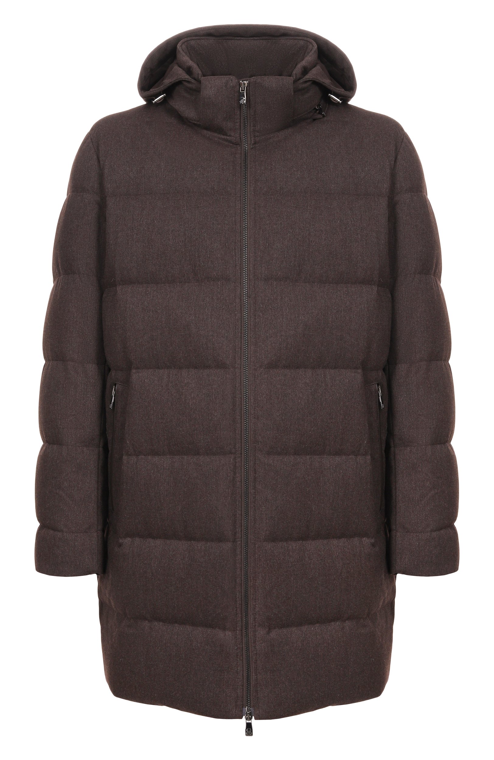 Пуховик CORNELIANI темно-коричневого цвета по цене 118000 руб., арт. 2825U9/2A20157, фото 1 Пуховик CORNELIANI, арт. 2825U9/2A20157, фото 1