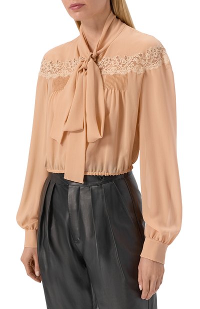 Шелковая блузка SAINT LAURENT, арт. 853054/Y059R, фото 3