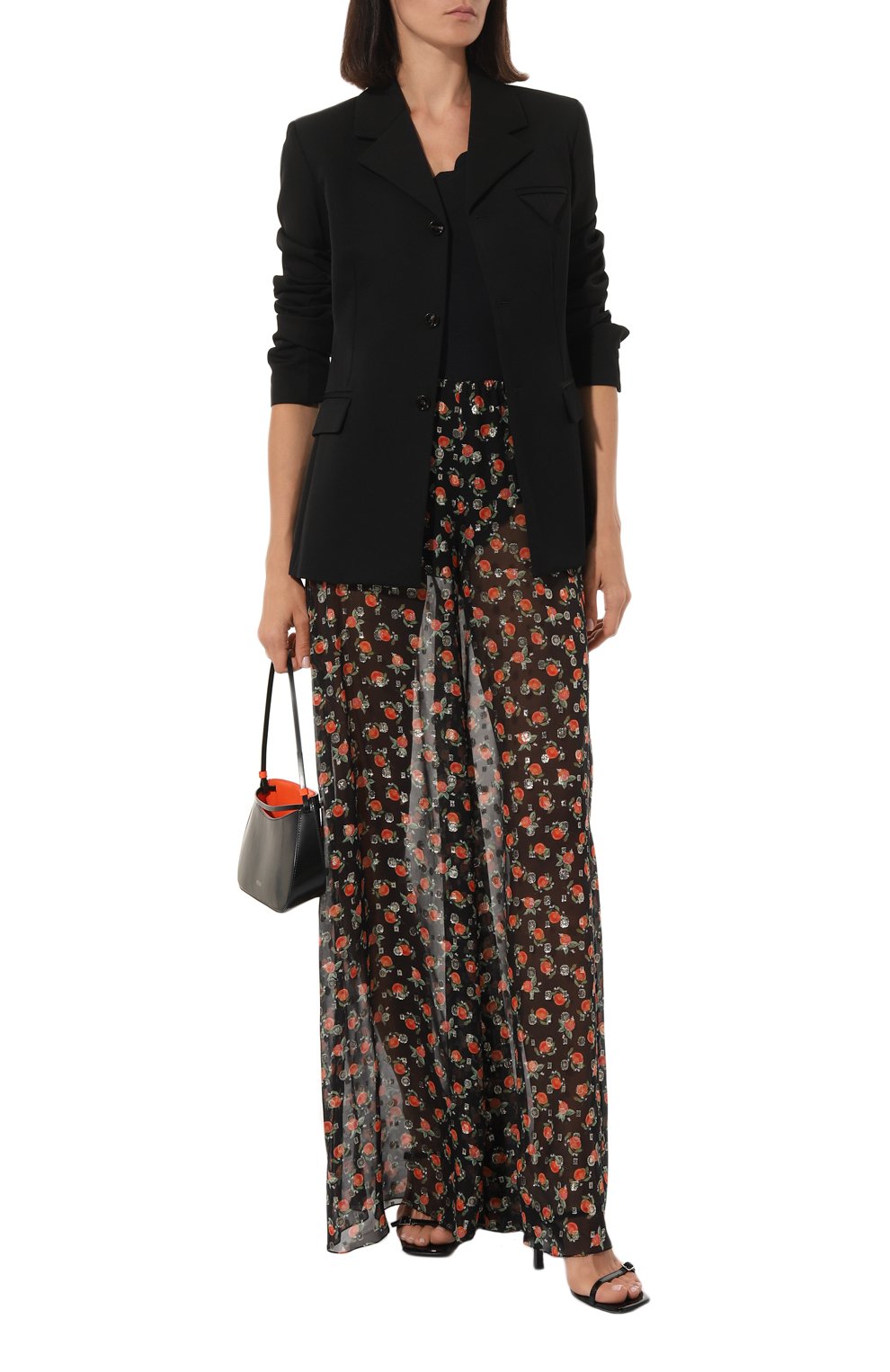 Шелковые брюки ULYANA SERGEENKO черного цвета по цене 110000 руб., арт. PNT001SS23Morocco3166т22, фото 2 Шелковые брюки ULYANA SERGEENKO, арт. PNT001SS23Morocco3166т22, фото 2