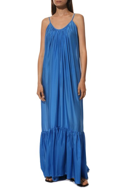 Шелковое платье KALITA синего цвета по цене 97250 руб., арт. BRIGITTE MAXI DRESS, фото 3 Шелковое платье KALITA, арт. BRIGITTE MAXI DRESS, фото 3