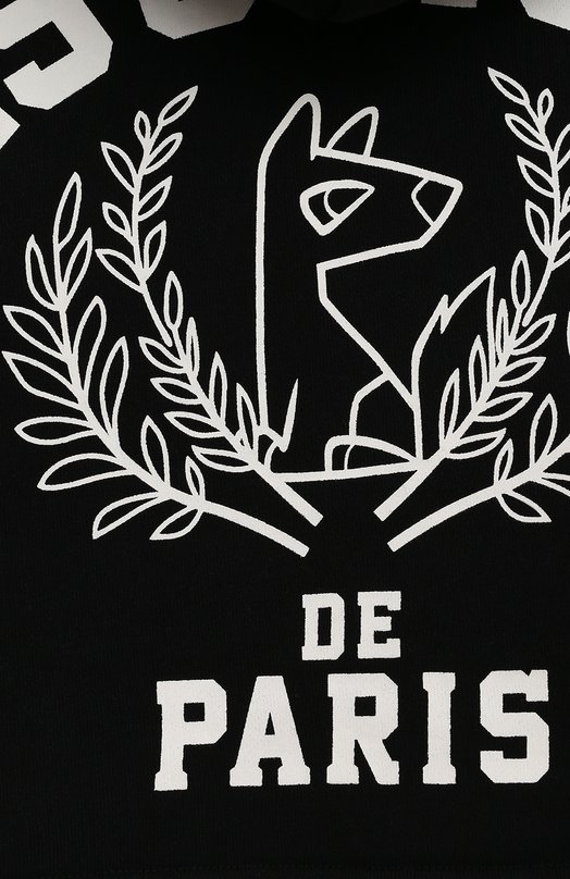 Хлопковое худи Les Coyotes de Paris Чёрный, фото 3