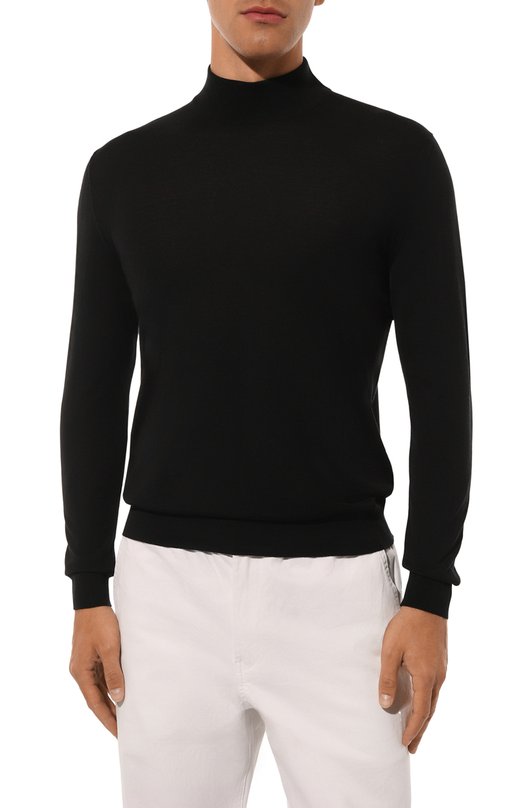 Шерстяная водолазка Kiton UMK0897K5 Чёрный  UMK0897K5 Фото 3