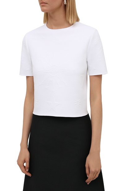 Топ из вискозы ALEXANDER MCQUEEN белого цвета по цене 119000 руб., арт. 667770/Q1AU9, фото 3 Топ из вискозы ALEXANDER MCQUEEN, арт. 667770/Q1AU9, фото 3