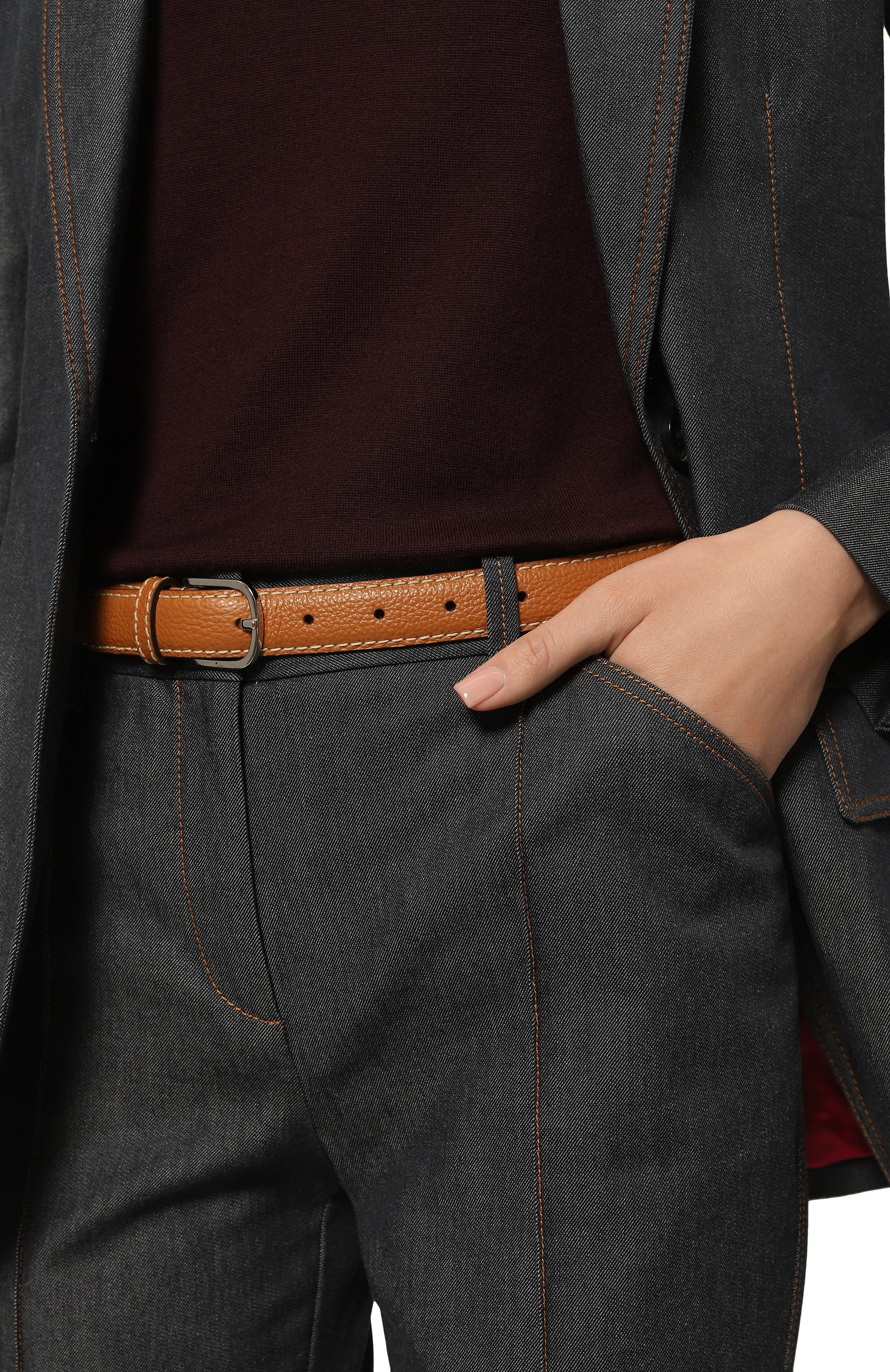 Кожаный ремень TOTEME, арт. 233-812-613, фото 2