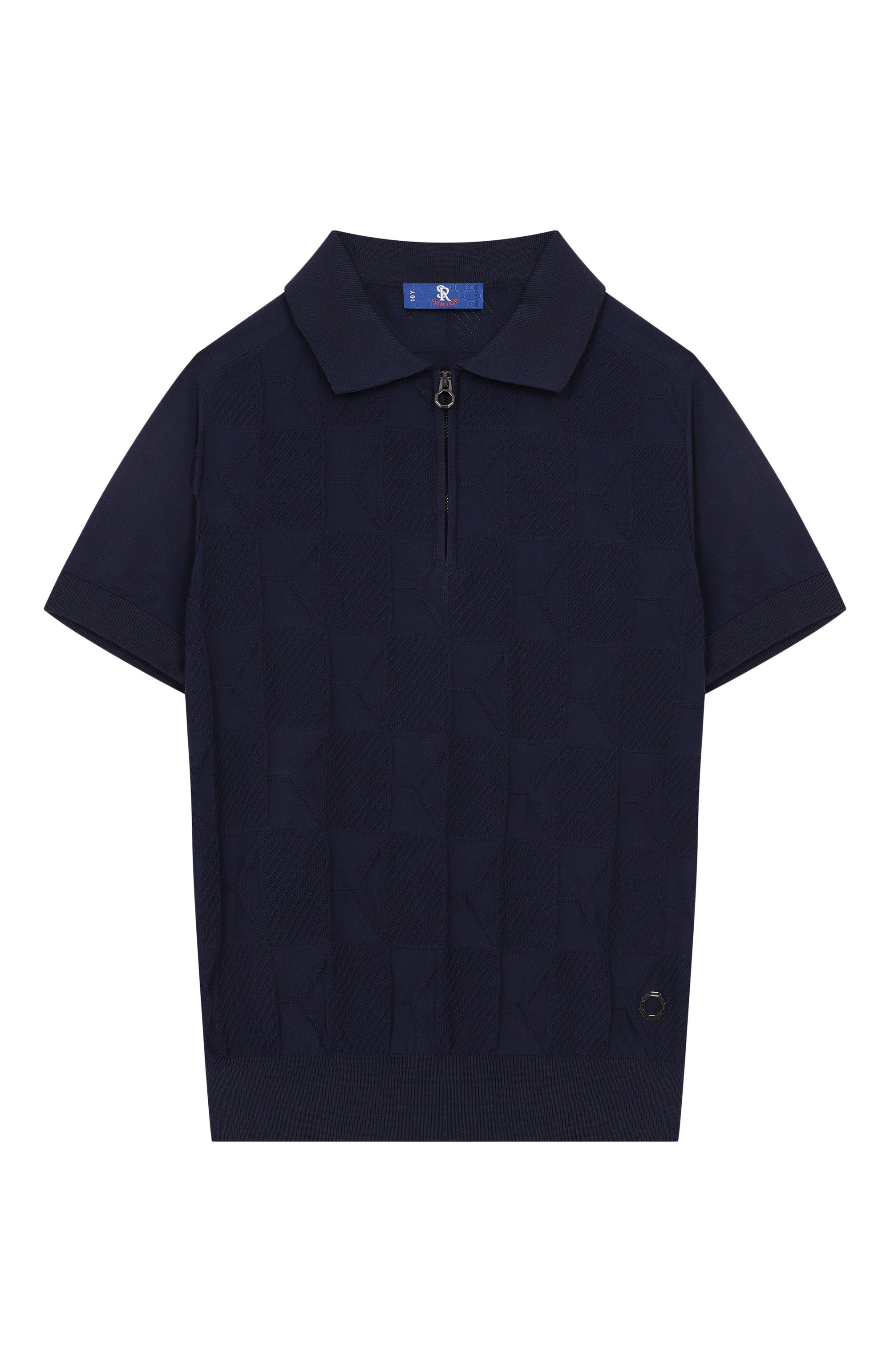 Хлопковое поло STEFANO RICCI JUNIOR темно-синего цвета по цене 66550 руб., арт. KY18017P31/Y26271, фото 1 Хлопковое поло STEFANO RICCI JUNIOR, арт. KY18017P31/Y26271, фото 1