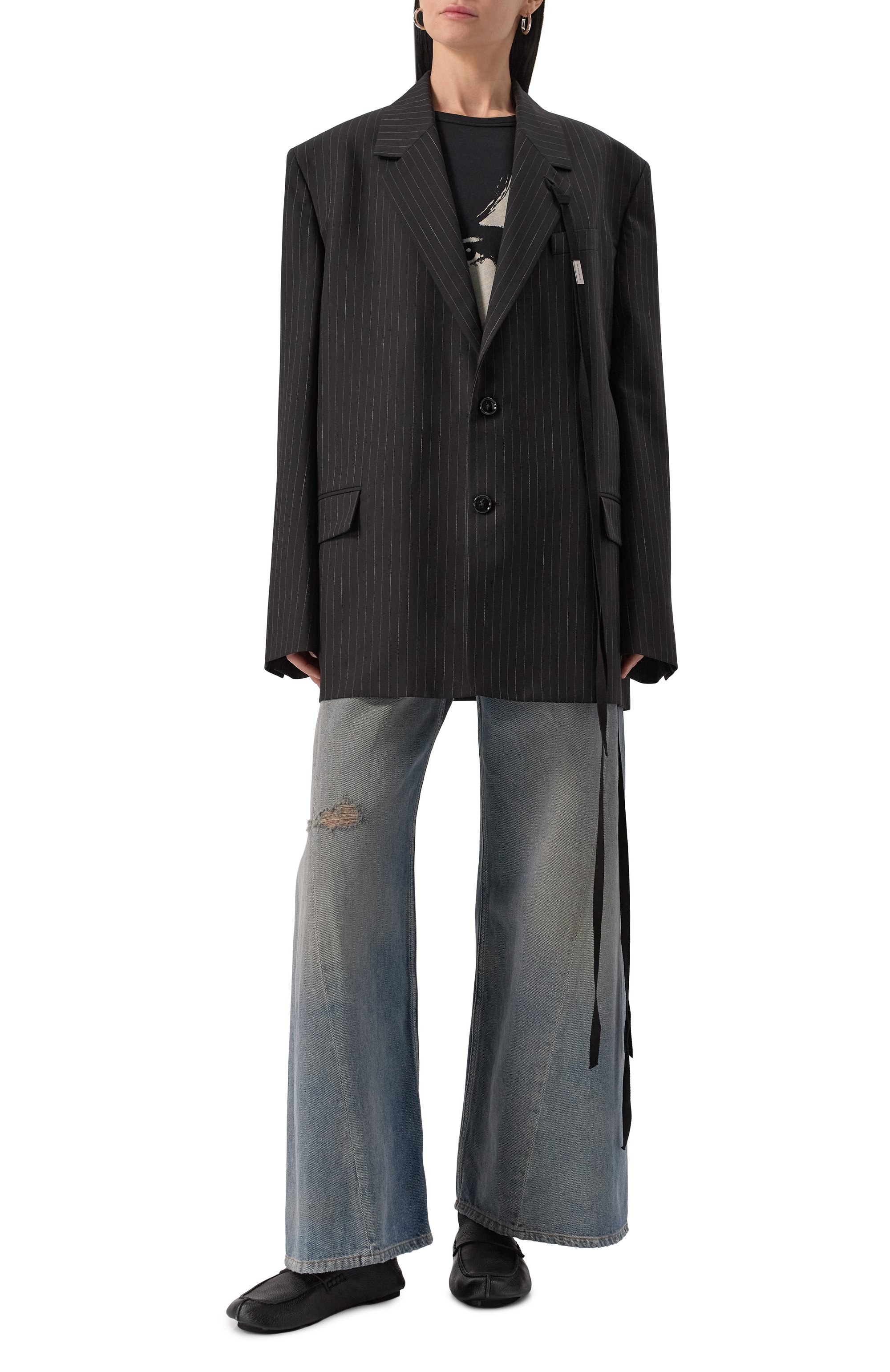 Шерстяной жакет ANN DEMEULEMEESTER, арт. 2402-W-JA15-FA516-D0091, фото 3