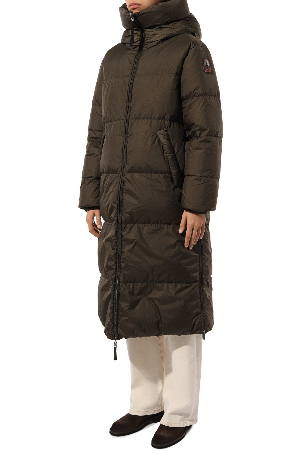 Двусторонний пуховик PARAJUMPERS хаки цвета по цене 87800 руб., арт. PWPUSB33, фото 3 Двусторонний пуховик PARAJUMPERS, арт. PWPUSB33, фото 3