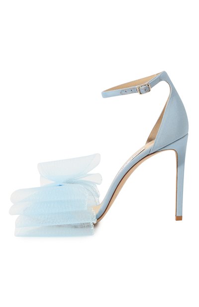 Текстильные босоножки aveline 100 JIMMY CHOO, арт. AVELINE 100 YMG, фото 4