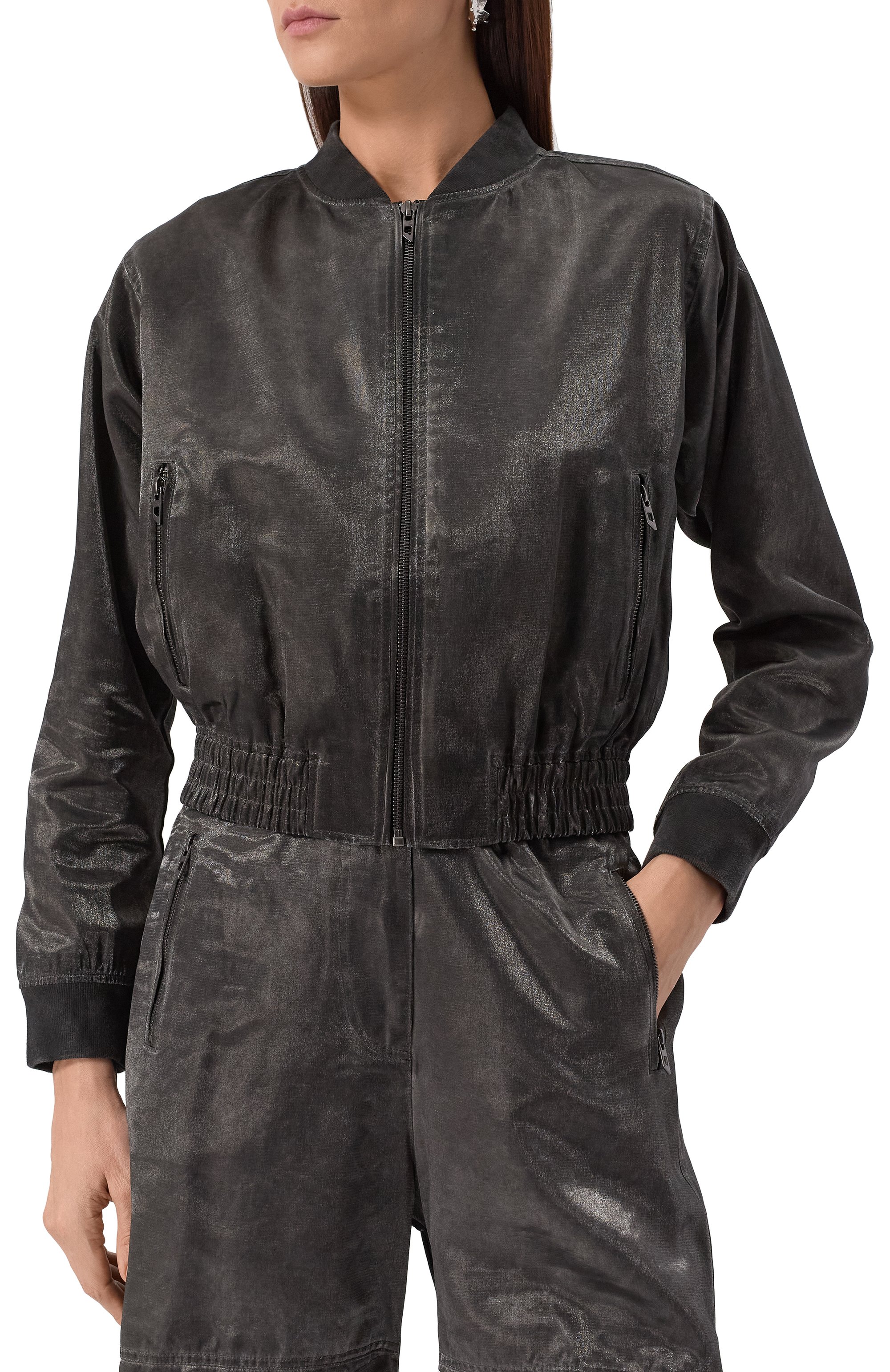 Атласный бомбер DIESEL, арт. A17342/0PKAX, фото 3