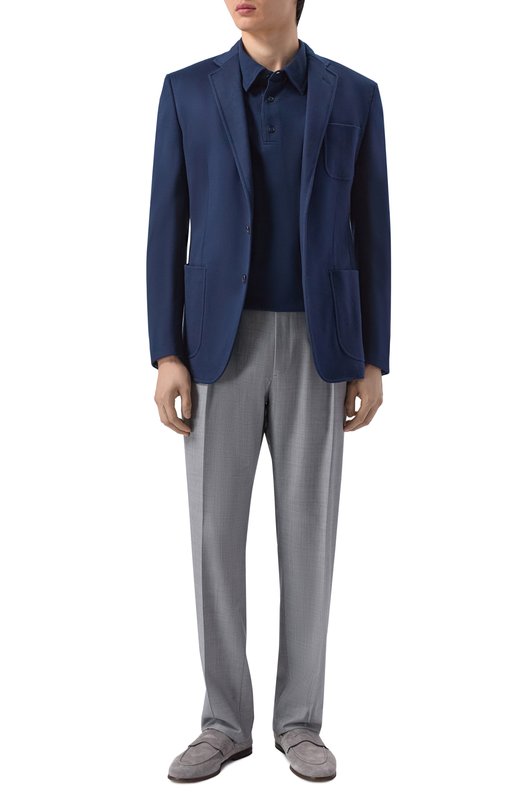 Шерстяные брюки Brioni RP3I0L/P1A0X Серый  RP3I0L/P1A0X Фото 2