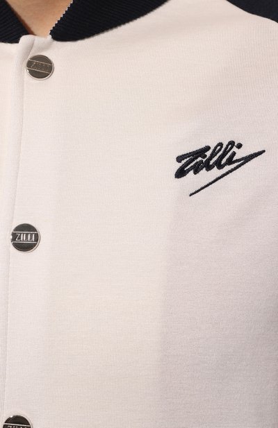 Толстовка из шелка и хлопка ZILLI темно-синего цвета по цене 270000 руб., арт. JSS010M0142VSTA00, фото 5 Толстовка из шелка и хлопка ZILLI, арт. JSS010M0142VSTA00, фото 5