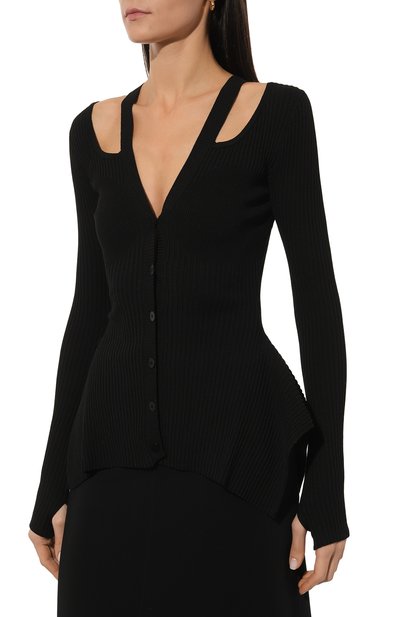 Кардиган из вискозы ANDREADAMO черного цвета по цене 69550 руб., арт. ADPF23CA01770473, фото 3 Кардиган из вискозы ANDREADAMO, арт. ADPF23CA01770473, фото 3