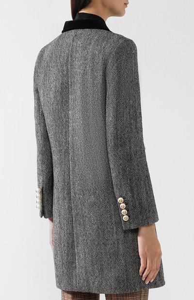 Шерстяное пальто с контрастным воротником GUCCI, арт. 516422/ZLW05, фото 4