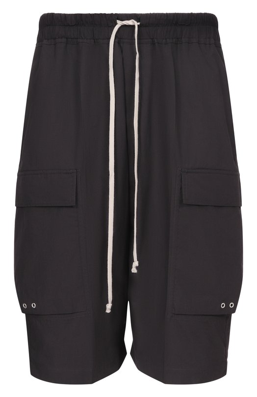 Хлопковые шорты Rick Owens RU01F2389/P Чёрный RU01F2389/P