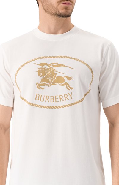 Хлопковая футболка BURBERRY, арт. 8110112, фото 5